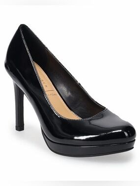 Lauren Conrad Black Patent Platform High Heel Pumps Size 7 *New With Box